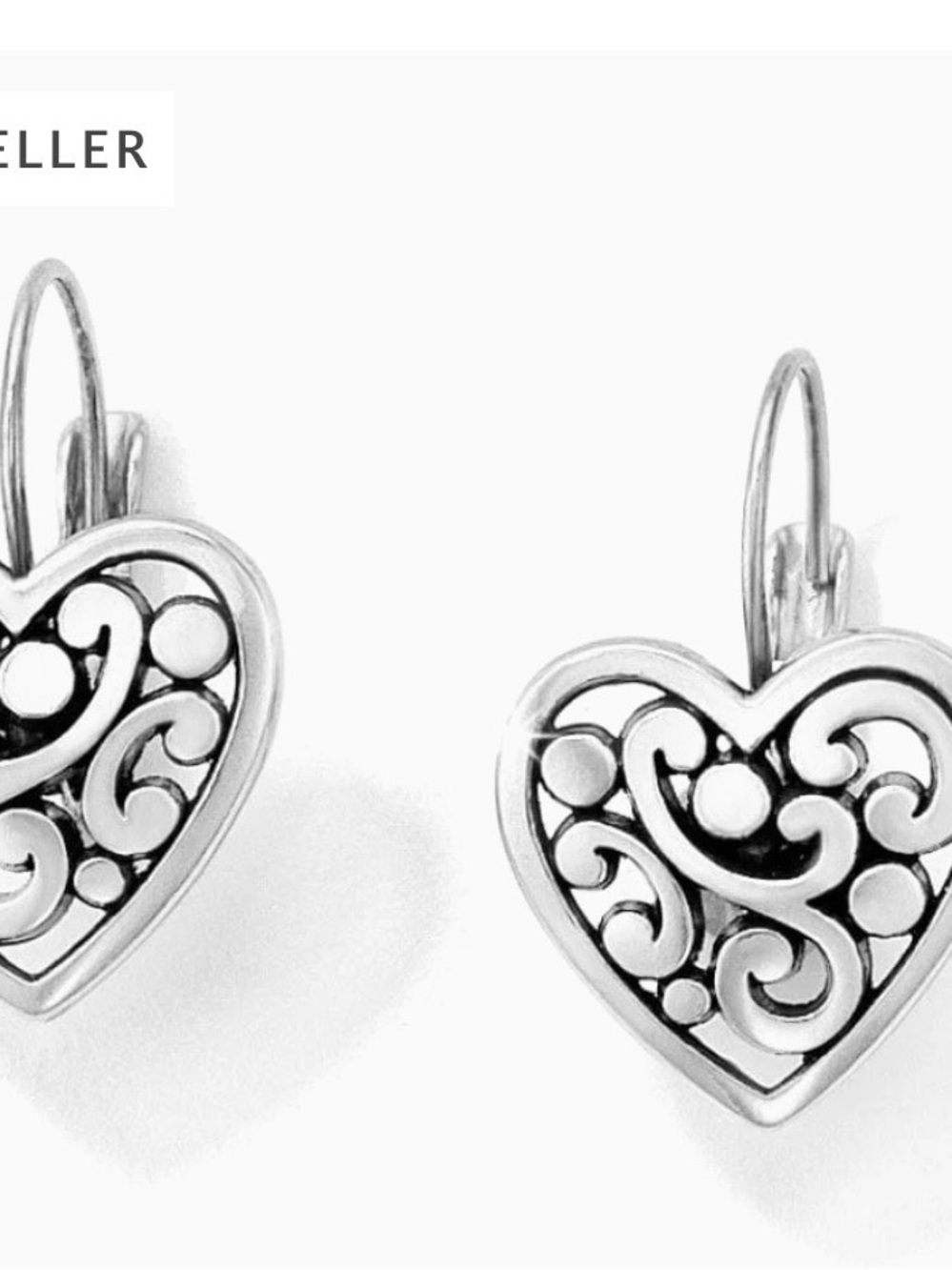 Brighton Contempo Heart Leverback Earrings New with out tags - Picture 8 of 8